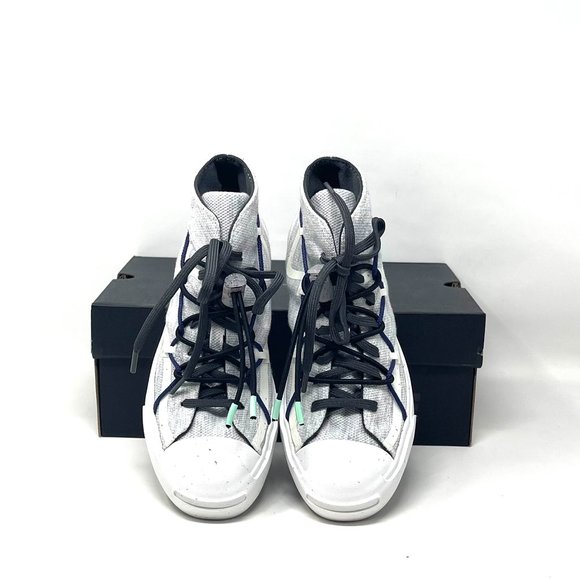 💖MEGA SALE💖Converse Jack Purcell Rally Mid  White Gray  Men's  Canvas 170947C - Picture 7 of 10